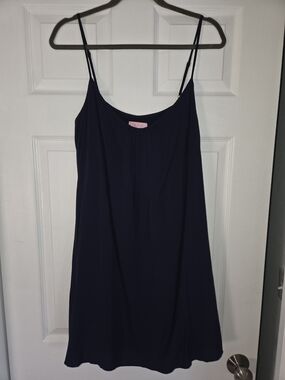 Lilly Pulitzer Navy V-Neck Dress with Pink Label